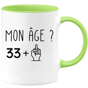 quotedazur - Mug Idée Cadeau 34 ans Homme Femme - Cadeau Anniversaire 34 Ans - Idée Cadeau Original, Humour, Drôle, Rigolo, Fun - Mug Tasse Café Thé Pas Cher