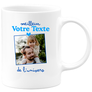Mug photo personnalisée meilleur de l'univers pour homme - Métier famille prénom couple parent