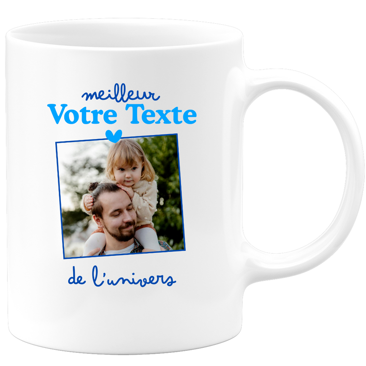 Mug photo personnalisée meilleur de l'univers pour homme - Métier famille prénom couple parent