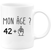 quotedazur - Mug Idée Cadeau 43 ans Homme Femme - Cadeau Anniversaire 43 Ans - Idée Cadeau Original, Humour, Drôle, Rigolo, Fun - Mug Tasse Café Thé Pas Cher