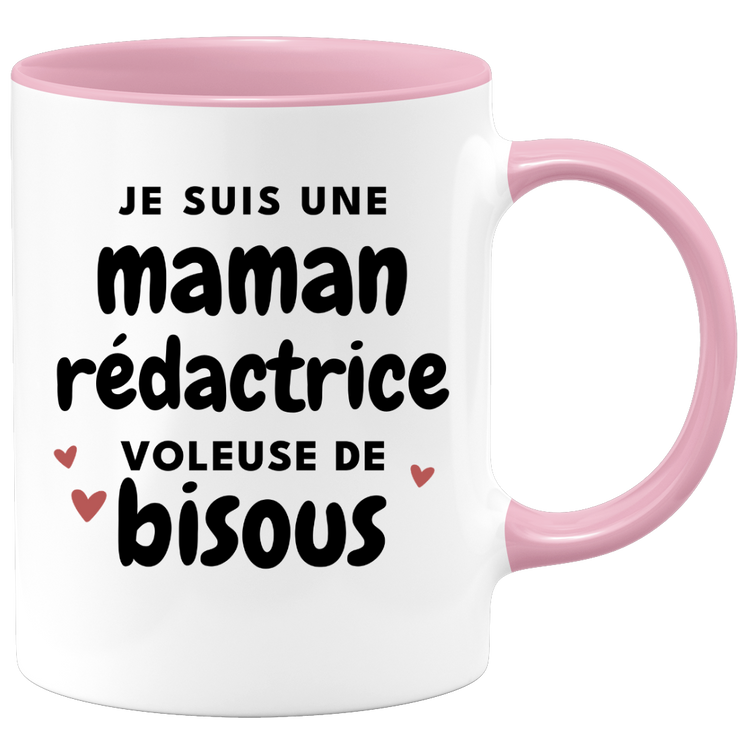 quotedazur - Mug I Am A Mum Writer Thief Of Kisses - Original Mother's Day Gift - Gift Idea For Mom Birthday - Gift For Future Mom Birth