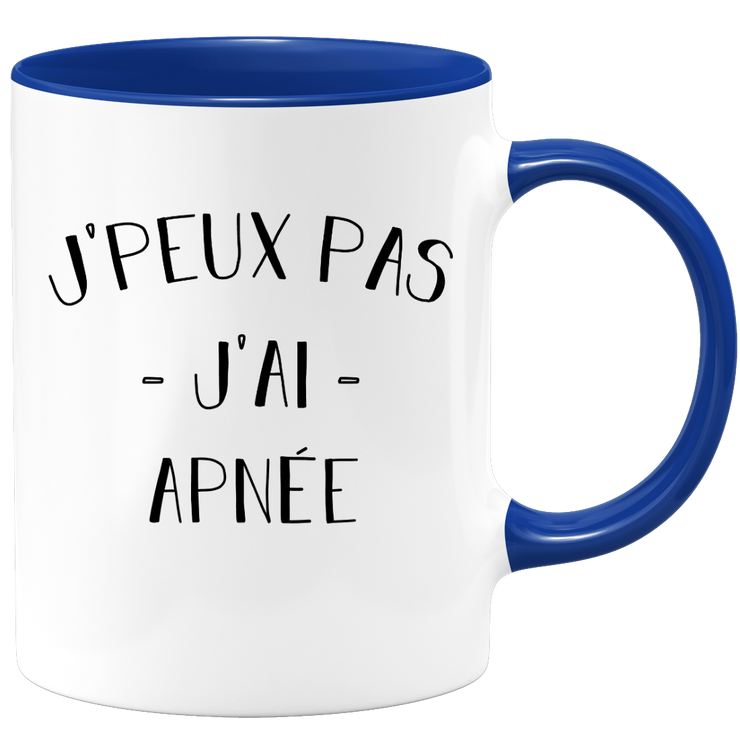 quotedazur - Mug Je Peux Pas J'ai Apnee - Cadeau Humour Sport - Idée Cadeau Original - Tasse Apnee - Idéal Pour Anniversaire Ou Noël