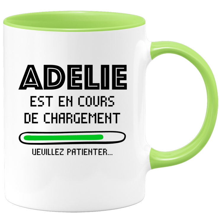 quotedazur - Mug Adelie Est En Cours De Chargement Veuillez Patienter - Cadeau Adelie Prénom Femme Personnalisé - Cadeau Annniversaire Noël Adolescent Collègue