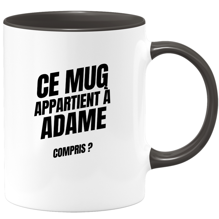 Mug Ce mug appartient à Adame, compris ?