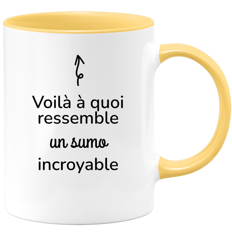 quotedazur - Mug Voilà À Quoi Ressemble Un Sumo Incroyable - Cadeau Pour Sumo - Cadeau Personnalisé Pour Homme - Cadeau Original Anniversaire Ou Noël
