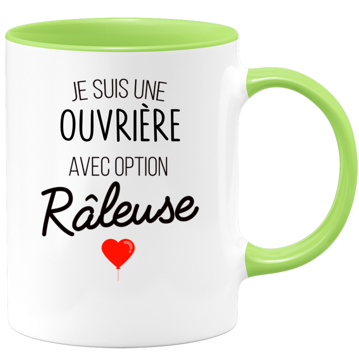 quotedazur - Mug Je Suis Une Ouvrière Avec Option Râleuse - Cadeau Idéal Pour Ouvrière - Cadeau Personnalisé Pour Femme - Cadeau Original Pour Anniversaire Ou Noël