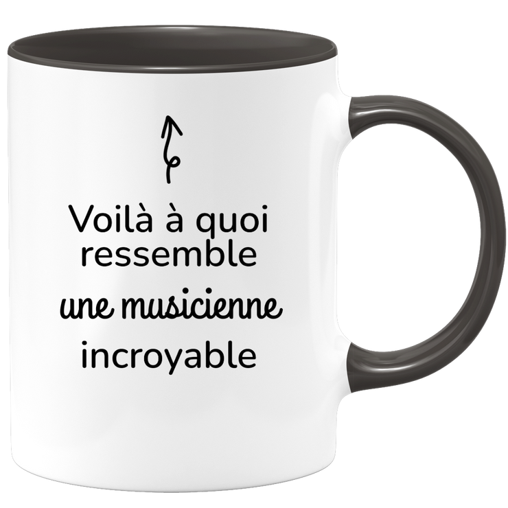 quotedazur - Mug Voilà À Quoi Ressemble Une Musicienne Incroyable - Cadeau Pour Musicienne - Cadeau Personnalisé Pour Femme - Cadeau Original Anniversaire Ou Noël