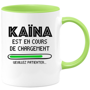 quotedazur - Mug Kaïna Est En Cours De Chargement Veuillez Patienter - Cadeau Kaïna Prénom Femme Personnalisé - Cadeau Annniversaire Noël Adolescent Collègue