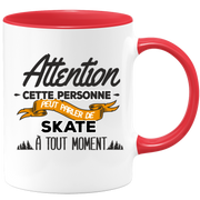 quotedazur - Mug Cette Personne Peut Parler De Skate À Tout Moment - Cadeau Humour Sport - Idée Cadeau Original Skater Skateuse - Tasse Skate - Anniversaire Ou Noël
