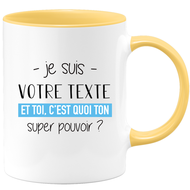 Mug personnalisable Super pouvoir homme - Métier Prénom Passion