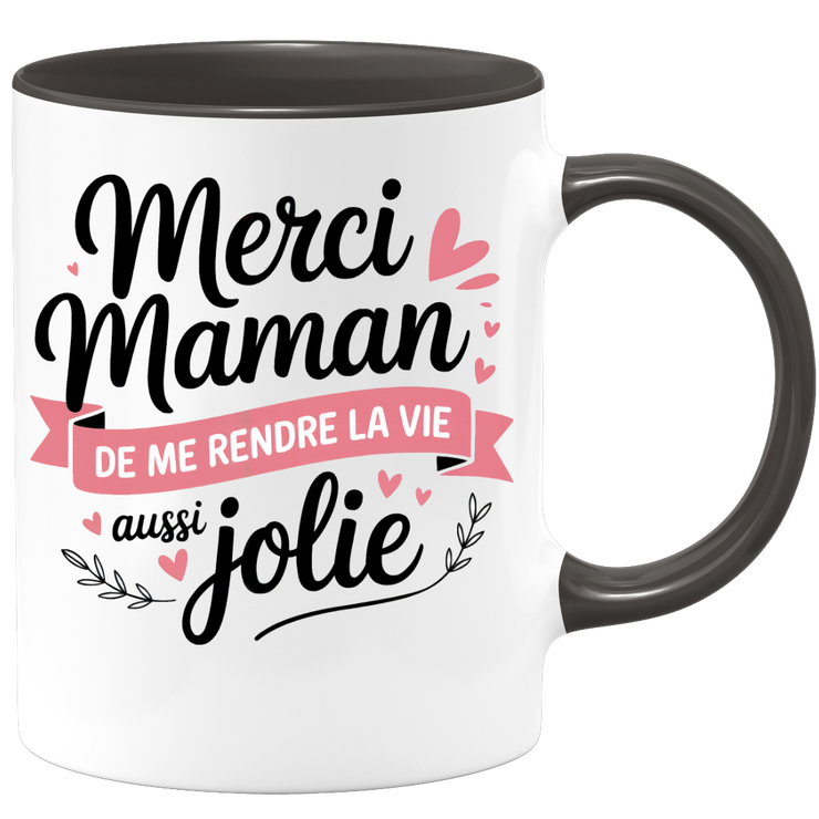 Mug merci maman de me rendre la vie aussi jolie