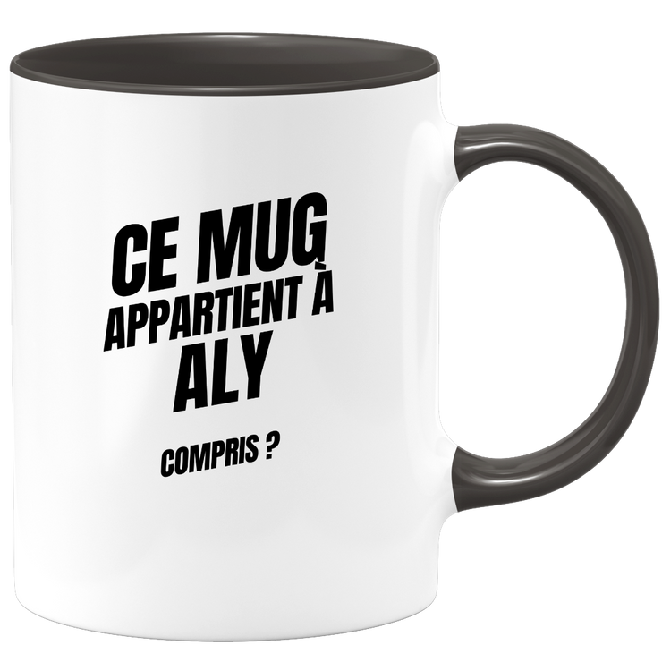 Mug Ce mug appartient à Aly, compris ?