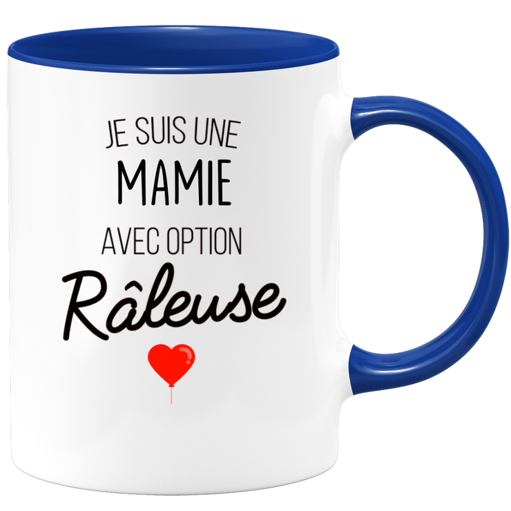 quotedazur - Mug Je Suis Une Mamie Avec Option Râleuse - Cadeau Idéal Pour Mamie - Cadeau Personnalisé Pour Femme - Cadeau Original Pour Anniversaire Ou Noël
