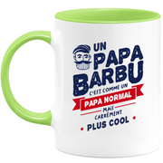 quotedazur - Mug Papa Barbu Carrément Plus Cool - Humour Père Tasse Cafe Cadeau Rigolo Anniversaire Original Humoristique Pour Homme - Idée Cadeau Fêtes Des Pères Noël