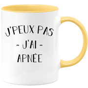 quotedazur - Mug Je Peux Pas J'ai Apnee - Cadeau Humour Sport - Idée Cadeau Original - Tasse Apnee - Idéal Pour Anniversaire Ou Noël