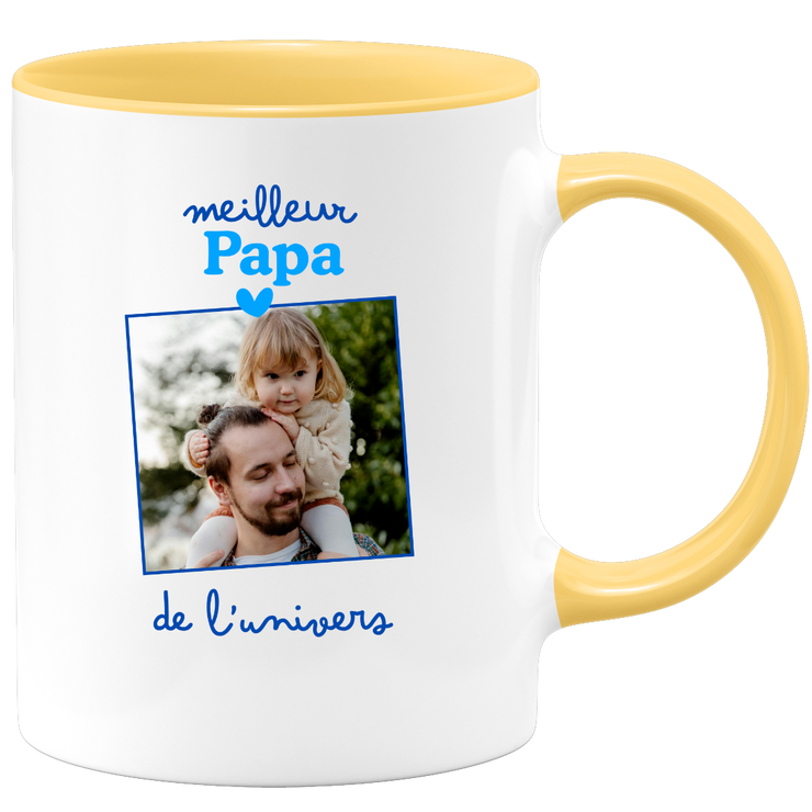 Mug Meilleur papa de l'univers - Mug personnalisé avec photo famille