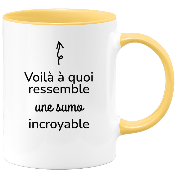 quotedazur - Mug Voilà à Quoi Ressemble Une Sumo Incroyable - Cadeau Pour Sumo - Cadeau Personnalisé Pour Femme - Cadeau Original Anniversaire Ou Noël