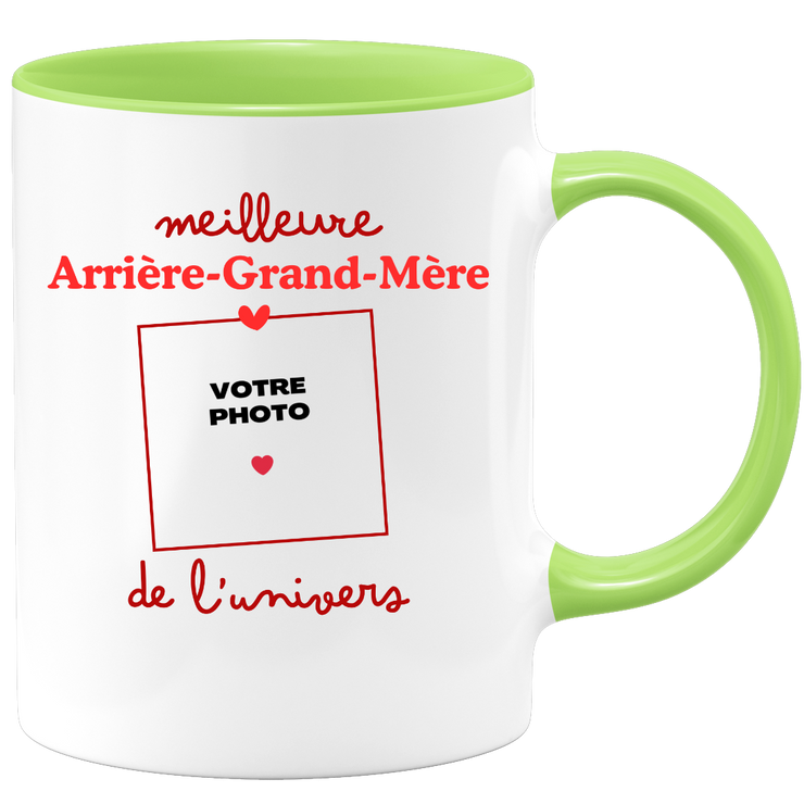 Mug Meilleure Arrière-grand-mère de l'univers - Mug personnalisé avec photo famille