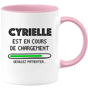 quotedazur - Mug Cyrielle Est En Cours De Chargement Veuillez Patienter - Cadeau Cyrielle Prénom Femme Personnalisé - Cadeau Annniversaire Noël Adolescent Collègue