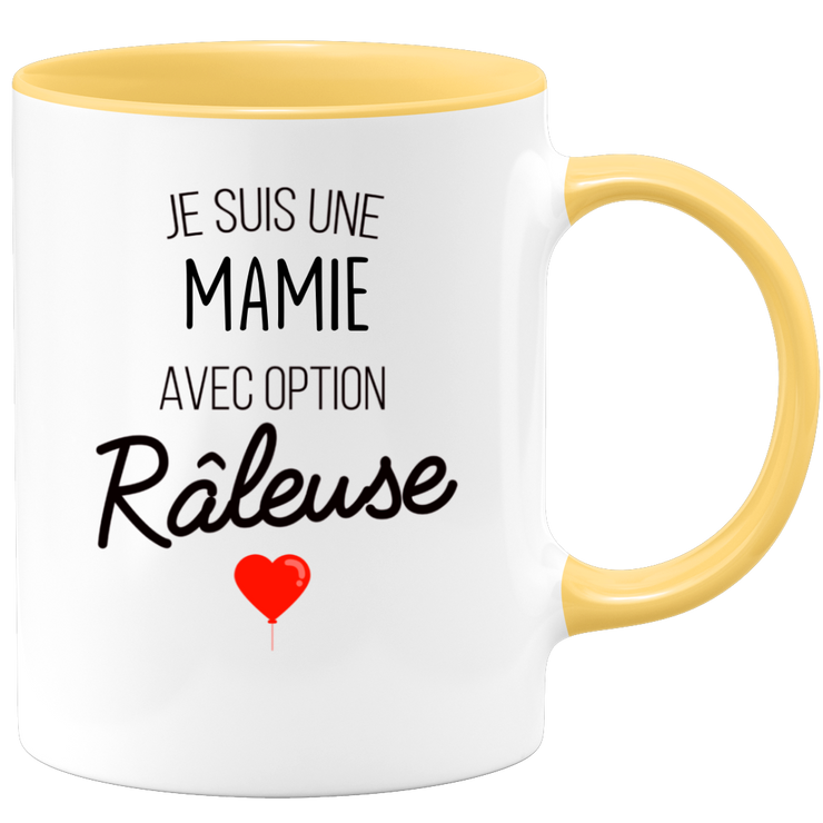 quotedazur - Mug Je Suis Une Mamie Avec Option Râleuse - Cadeau Idéal Pour Mamie - Cadeau Personnalisé Pour Femme - Cadeau Original Pour Anniversaire Ou Noël