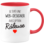 quotedazur - Mug Je Suis Une Web-Designer Avec Option Râleuse - Cadeau Idéal Pour Web-Designer - Cadeau Personnalisé Pour Femme - Cadeau Original Pour Anniversaire Ou Noël
