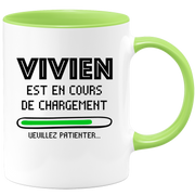 quotedazur - Mug Vivien Est En Cours De Chargement Veuillez Patienter - Cadeau Vivien Prénom Homme Personnalisé - Cadeau Annniversaire Noël Adolescent Collègue