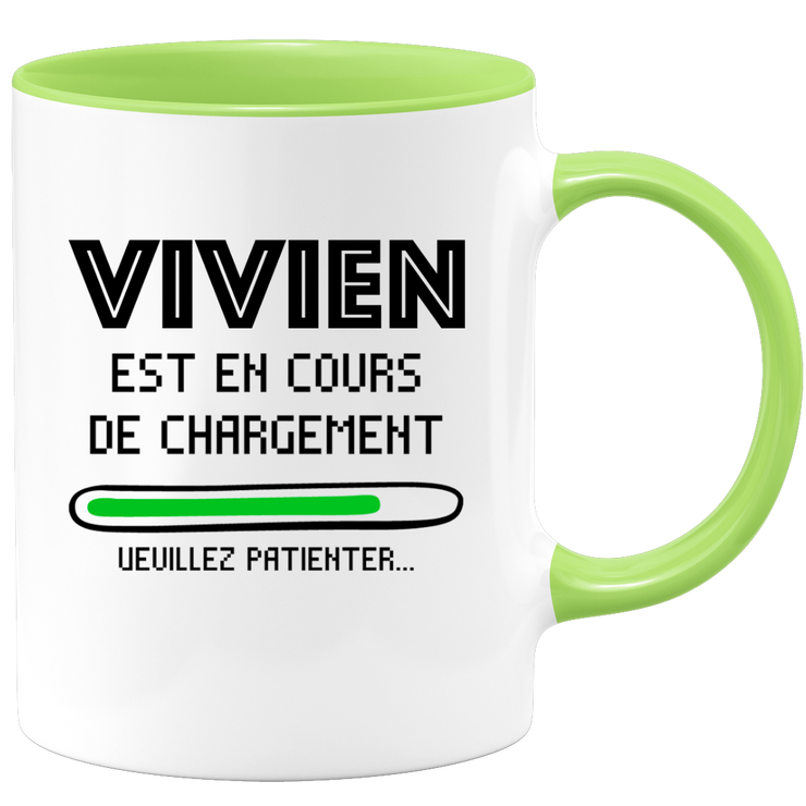 quotedazur - Mug Vivien Est En Cours De Chargement Veuillez Patienter - Cadeau Vivien Prénom Homme Personnalisé - Cadeau Annniversaire Noël Adolescent Collègue