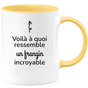 quotedazur - Mug Voilà à Quoi Ressemble Un Frangin Incroyable - Cadeau Frangin - Idée Cadeau Anniversaire Frangin - Idée Pour Une Attention Originale Frangin