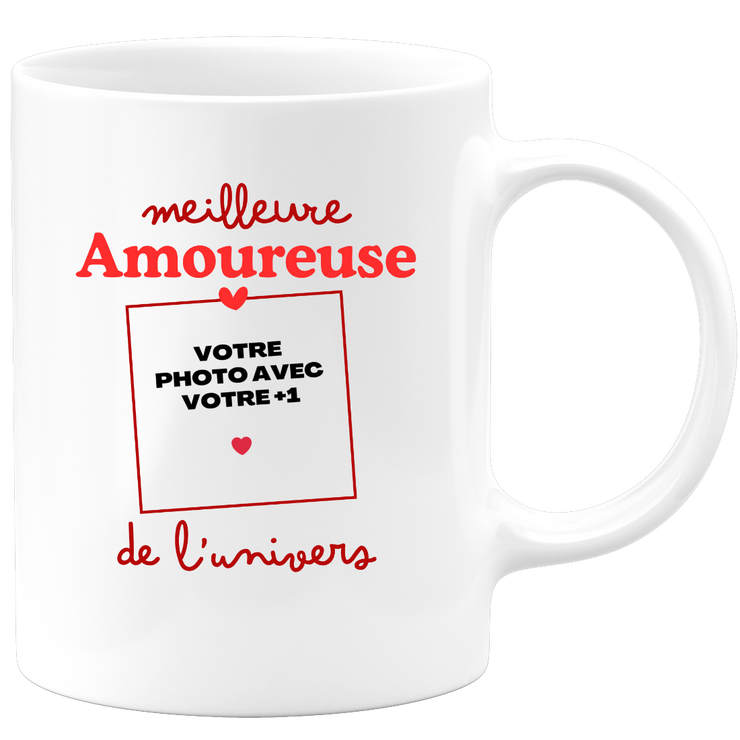 Mug Meilleure Amoureuse de l'univers - Mug personnalisé avec photo couple