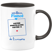 Mug Meilleur Fiancé de l'univers - Mug personnalisé avec photo couple