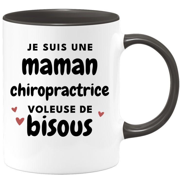 quotedazur - Mug Je Suis Une Maman Chiropractrice Voleuse De Bisous - Cadeau Fête Des Mères Original - Idée Cadeau Pour Anniversaire Maman - Cadeau Pour Future Maman Naissance