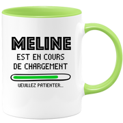quotedazur - Mug Meline Est En Cours De Chargement Veuillez Patienter - Cadeau Meline Prénom Femme Personnalisé - Cadeau Annniversaire Noël Adolescent Collègue