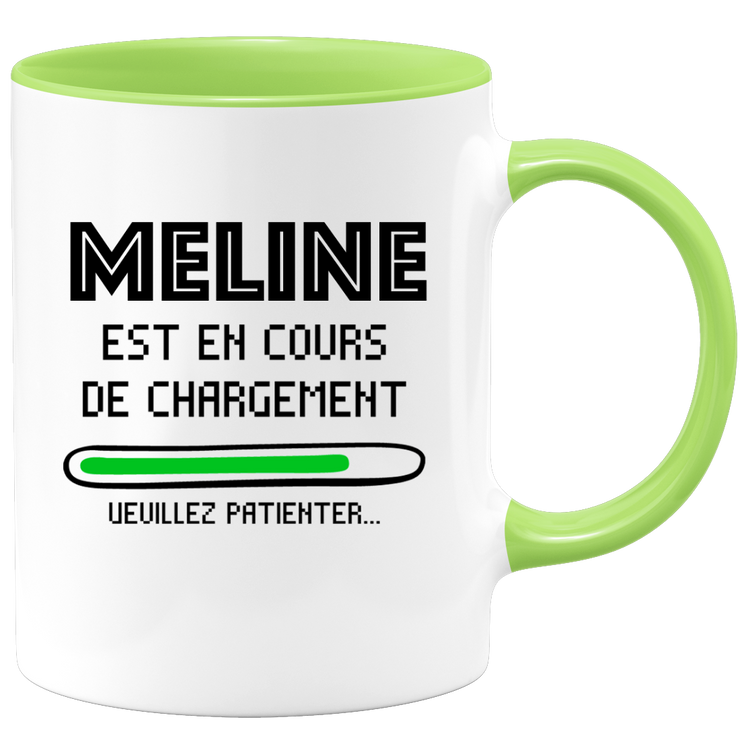 quotedazur - Mug Meline Est En Cours De Chargement Veuillez Patienter - Cadeau Meline Prénom Femme Personnalisé - Cadeau Annniversaire Noël Adolescent Collègue