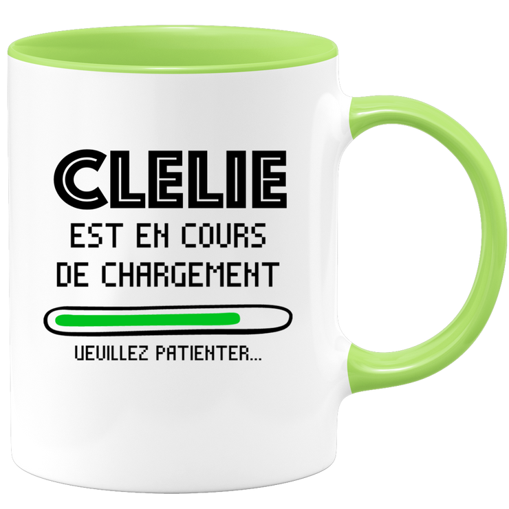 quotedazur - Mug Clelie Est En Cours De Chargement Veuillez Patienter - Cadeau Clelie Prénom Femme Personnalisé - Cadeau Annniversaire Noël Adolescent Collègue