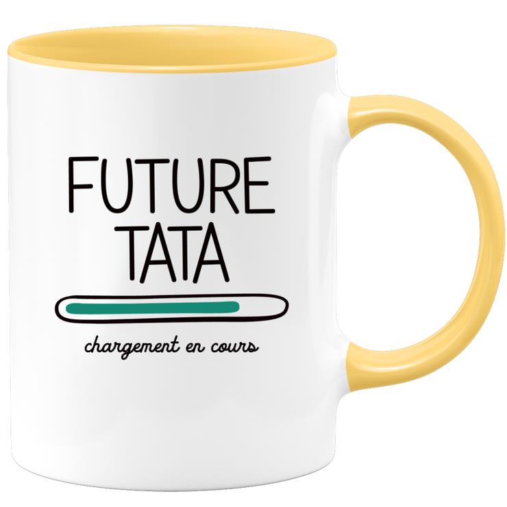 quotedazur - Mug Future Tata 2025 Chargement En Cours - Cadeau Future Tante - Surprise Annonce Grossesse Garçon/Fille Naissance Bébé