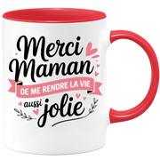 Mug merci maman de me rendre la vie aussi jolie