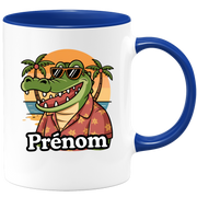 Mug Crocodile Retraité Personnalisé - Personnalisable Ajoutez un Prénom
