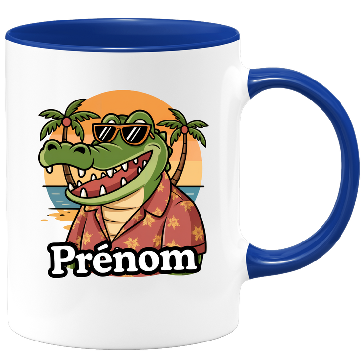 Mug Crocodile Retraité Personnalisé - Personnalisable Ajoutez un Prénom