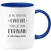 quotedazur - Mug Je Ne Suis Pas Parfait Mais Je Suis Ecrivain  - Cadeau Humour Métier Travail - Idée Cadeau Pot De Départ Chef Mutation - Tasse Cadeau Retraite Noël Au Bureau