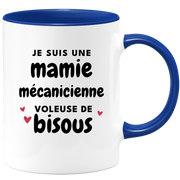 quotedazur - Mug Je Suis Une Mamie Mécanicienne Voleuse De Bisous - Cadeau Fête Des Grand Mères Original - Idée Cadeau Pour Anniversaire Mémé Mécanique - Cadeau Future Mamy Naissance