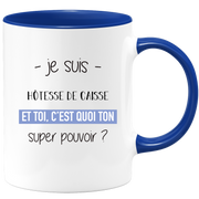 Super power cashier mug - cashier woman gift funny humor ideal for birthday