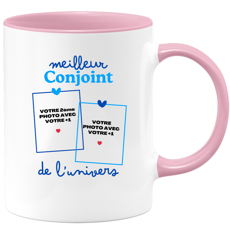 Mug Meilleur Conjoint de l'univers - Mug personnalisé avec 2 photos couple