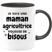 quotedazur - Mug I am a kiss-stealing farmer mom - Original Mother's Day Gift - Gift Idea For Mom Birthday - Gift For Future Mom Birth