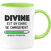 quotedazur - Mug Divine Est En Cours De Chargement Veuillez Patienter - Cadeau Divine Prénom Femme Personnalisé - Cadeau Annniversaire Noël Adolescent Collègue