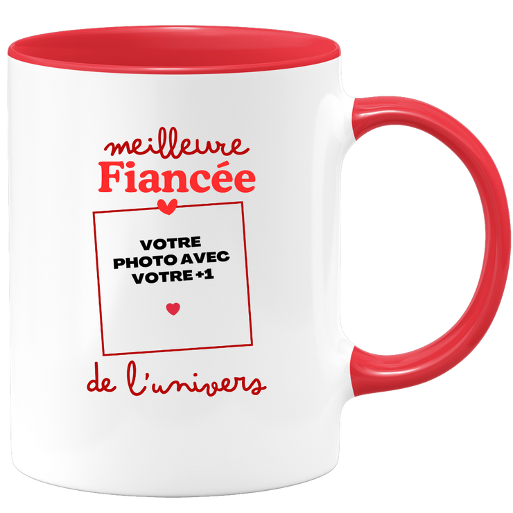 Mug Meilleure Fiancée de l'univers - Mug personnalisé avec photo couple