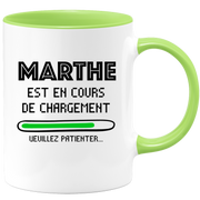 quotedazur - Mug Marthe Est En Cours De Chargement Veuillez Patienter - Cadeau Marthe Prénom Femme Personnalisé - Cadeau Annniversaire Noël Adolescent Collègue