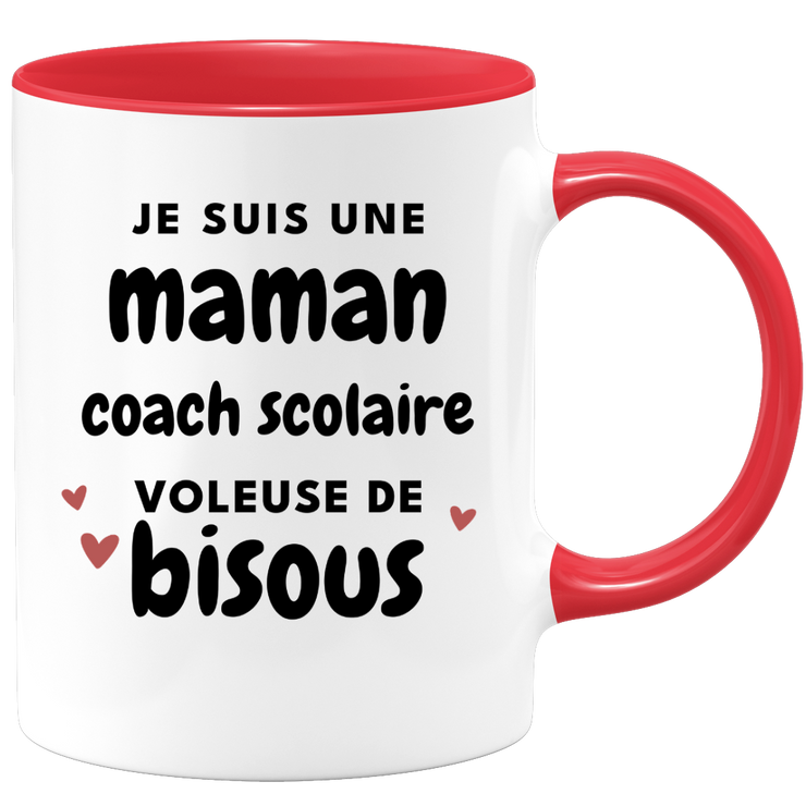 quotedazur - Mug I'm A School Coach Mom Thief Of Kisses - Original Mother's Day Gift - Gift Idea For Mom Birthday - Gift For Future Mom Birth