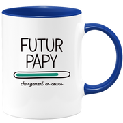 quotedazur - Mug Futur Papy 2025 Chargement En Cours - Cadeau Futur Grand-Père - Surprise Annonce Grossesse Garçon/Fille Naissance Bébé