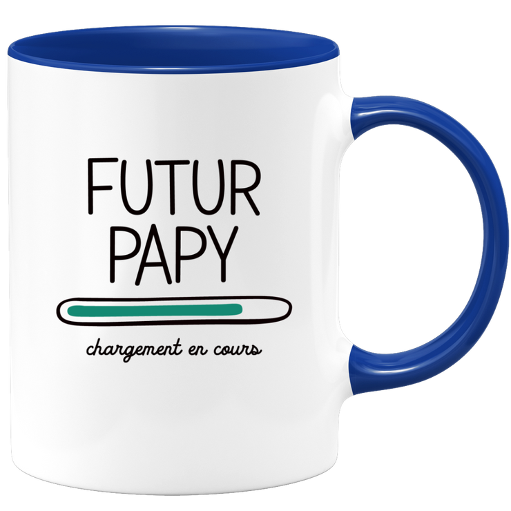 quotedazur - Mug Futur Papy 2025 Chargement En Cours - Cadeau Futur Grand-Père - Surprise Annonce Grossesse Garçon/Fille Naissance Bébé