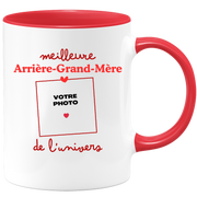 Mug Meilleure Arrière-grand-mère de l'univers - Mug personnalisé avec photo famille